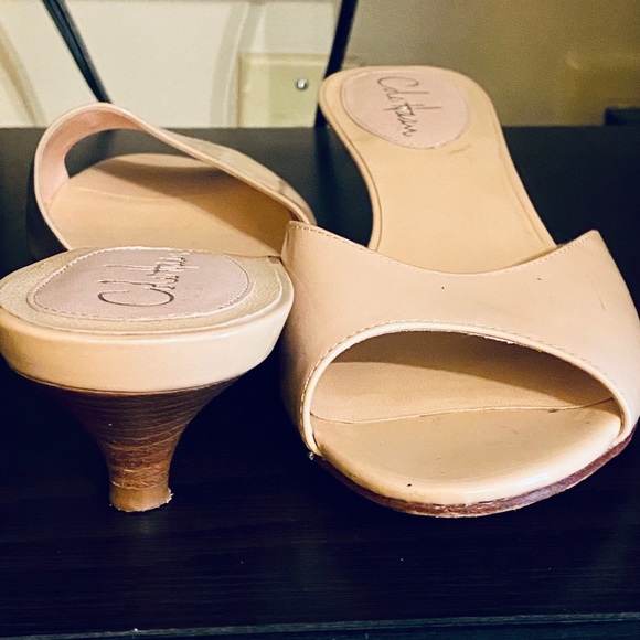 pastel pink kitten heels